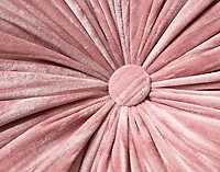 Pleated Velvet Round Cushion