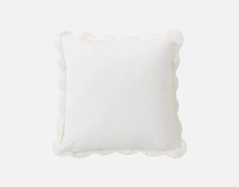 Bubble Faux Fur Square Cushion