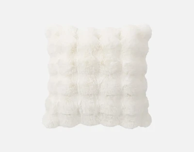 Bubble Faux Fur Square Cushion