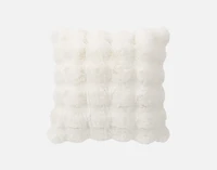 Bubble Faux Fur Square Cushion