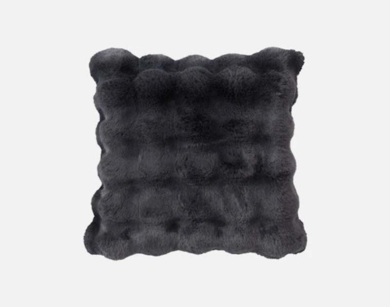 Bubble Faux Fur Square Cushion