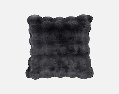 Bubble Faux Fur Square Cushion