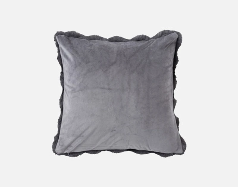 Bubble Faux Fur Square Cushion