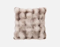 Bubble Faux Fur Square Cushion