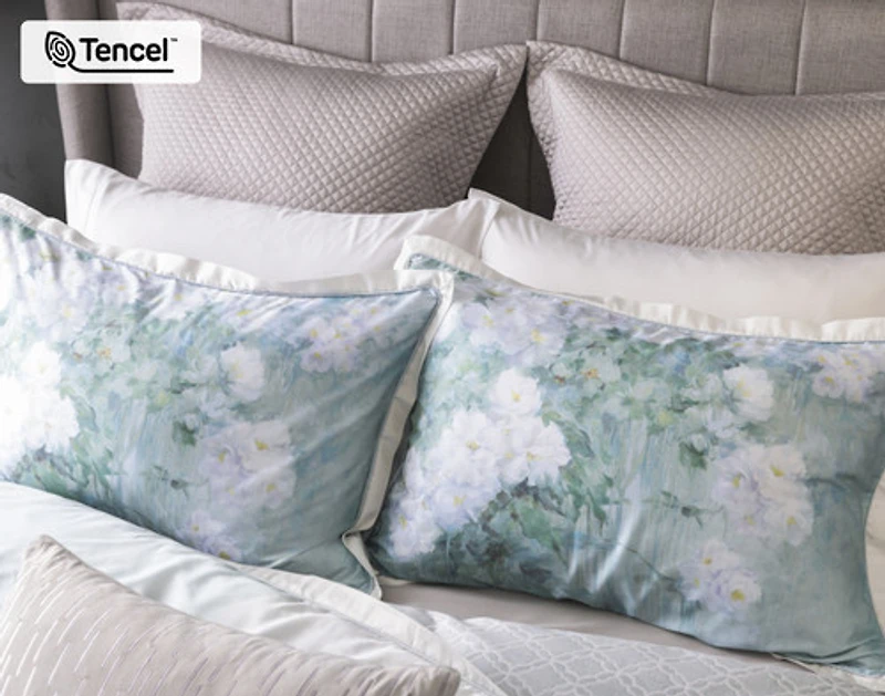 Persuasion Floral Duvet Cover, TENCEL Lyocell, Floral, White,