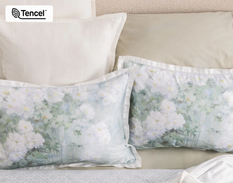 Persuasion Floral Pillow Sham, Floral, White,