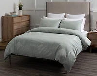 Tempo Duvet Cover, Cotton, Geometric, Green, King
