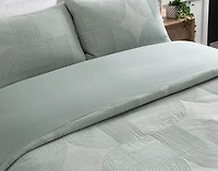 Tempo Duvet Cover, Cotton, Geometric, Green, King