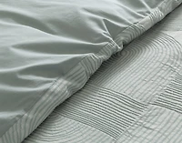 Tempo Duvet Cover, Cotton, Geometric, Green, King