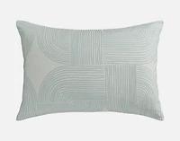 Tempo Pillow Sham, Geometric, Green, Queen
