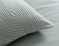 Tempo Pillow Sham, Geometric, Green, Queen