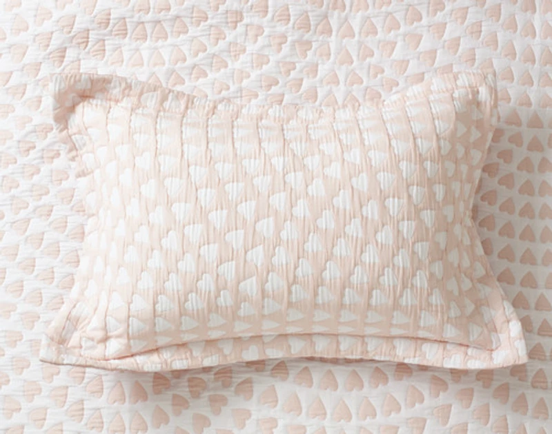 Sweetheart Cotton Blend Coverlet Set, Contemporary, Pink, Twin