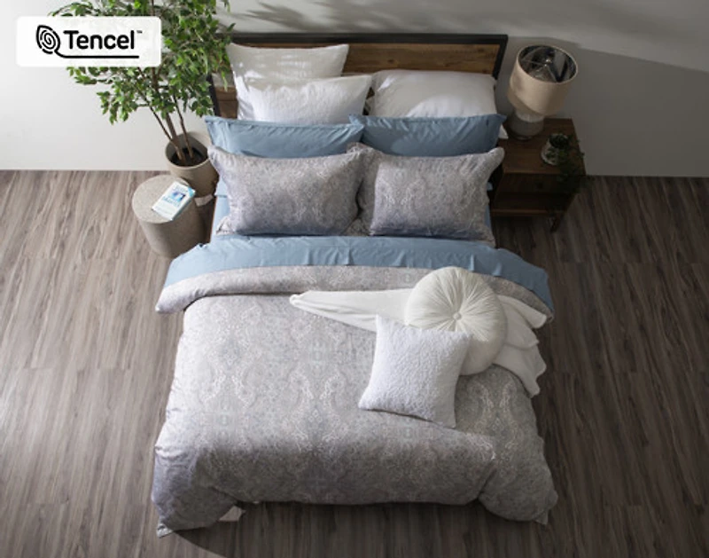 Bayview Duvet Cover, Paisley, Green,