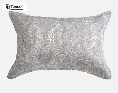 Bayview Pillow Sham, Paisley, Green, Queen