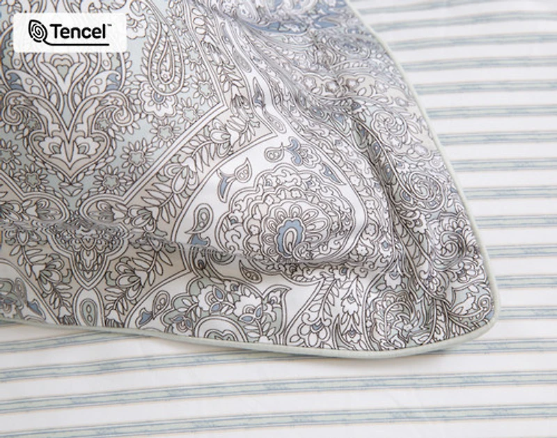Bayview Pillow Sham, Paisley, Green, Queen