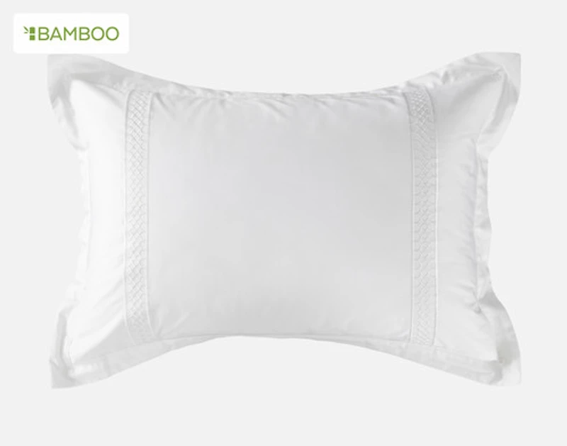 Monroe White Pillow Sham, Geometric,