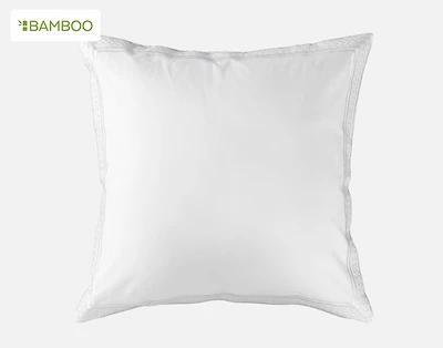 Monroe White Euro Sham, Geometric, 26" x 26"