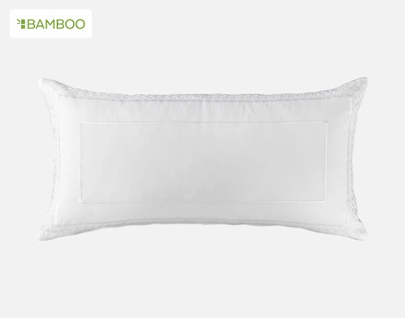 Monroe White Boudoir Pillow Cover, Geometric, Black, 24" x 12"