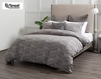 Mazama Duvet Cover, Cotton, TENCEL Lyocell, Geometric, Grey,