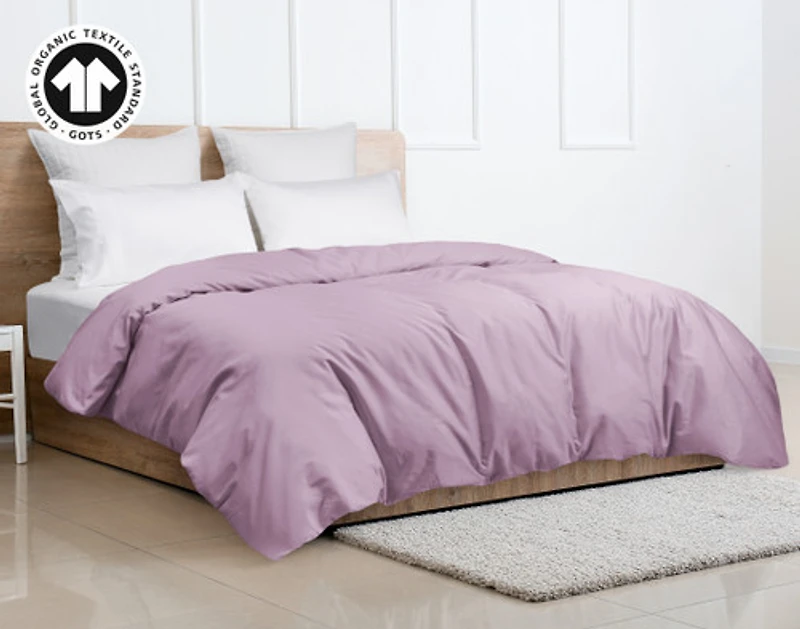 300TC Organic Cotton Duvet Cover - Amethyst Purple