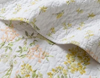 Forsythia Cotton Quilt Set, Floral, Yellow,