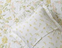 Forsythia Cotton Quilt Set, Floral, Yellow,