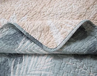 Retreat Cotton Quilt Set, Floral, Brown, Queen