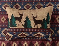 Deer Creek Cotton Quilt Set, Scenic, Brown, Queen