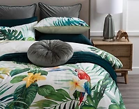 Palawan Tropical Duvet Cover, Cotton Set, Botanical, Green,
