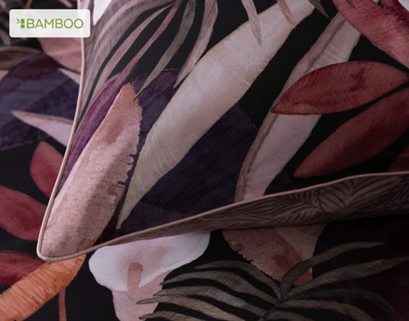 Anguilla Tropical Pillow Sham, Botanical, Purple,