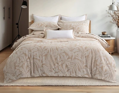 Dorado Duvet Cover, Cotton, Botanical, Beige,