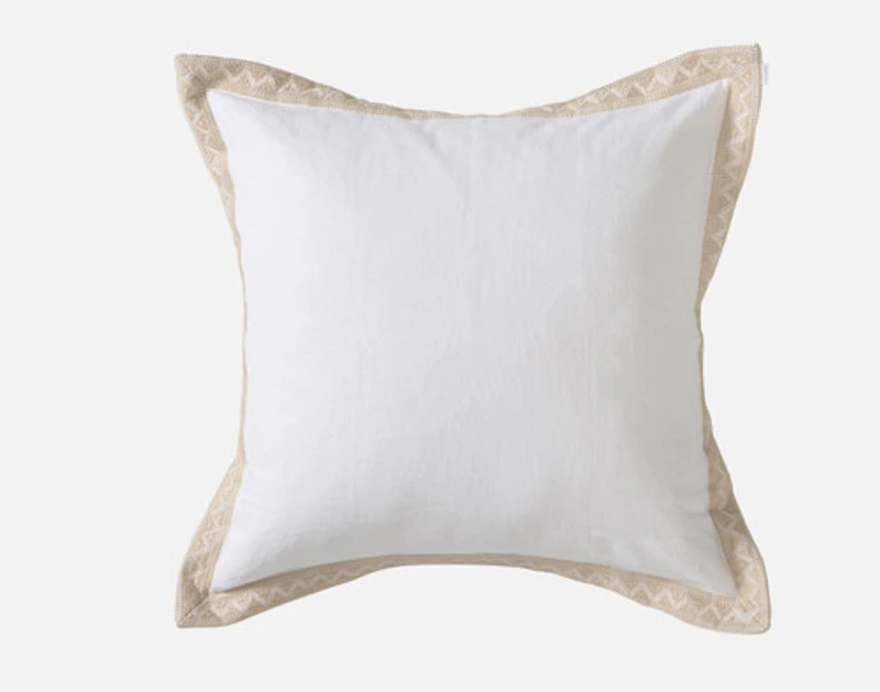 Dorado Euro Sham, Geometric, White, 26" x 26"