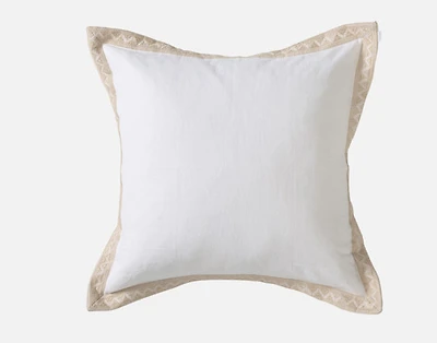 Dorado Euro Sham, Geometric, White, 26" x 26"