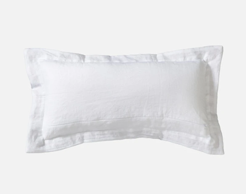 Dorado Boudoir Pillow Cover, Geometric, White, 24" x 12"