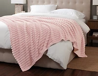 Ribbed Plush Blanket - Primrose