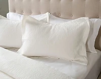 Claire Quilt Set, Geometric, White, Queen