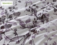 Casano Duvet Cover, Bamboo Cotton, Botanical, White,