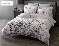 Casano Duvet Cover, Bamboo Cotton, Botanical, White,