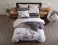 Casano Duvet Cover, Bamboo Cotton, Botanical, White,