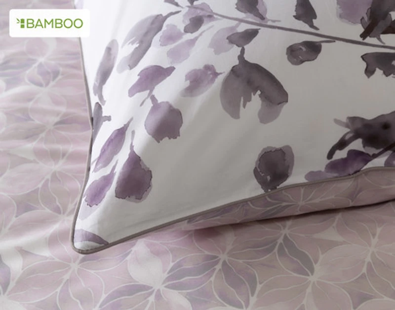 Casano Pillow Sham, Botanical, White,