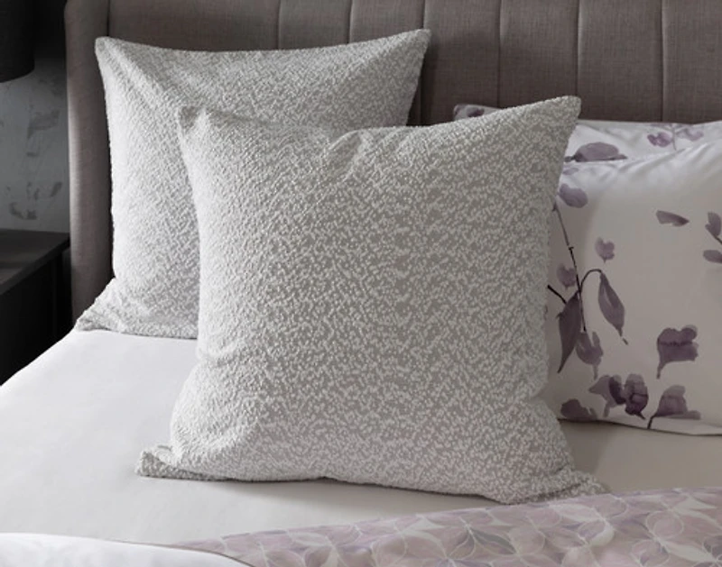 Casano Euro Sham, Geometric, Grey, 26" x 26"