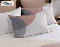 Tarna Contemporary Duvet Cover, TENCEL Lyocell, Geometric, Orange,