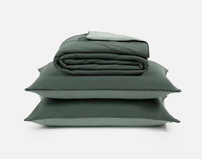 3-Piece Cool Bedding For Hot Sleepers Bundle - Balsam, Green