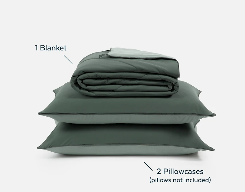 Cool Bedding For Hot Sleepers Bundle - Balsam, Green