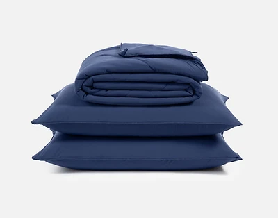 3-Piece Cool Bedding For Hot Sleepers Bundle - Midnight, Blue