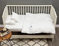 3-Piece Nature's Nest Crib-Sized Bedding Bundle, RDS Certified, White