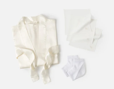 3-Piece Silken Serenity Spa Bundle - Snow, White