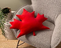 Maple Leaf Cushion, Scenic, GRS Certified, Red