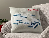 Canada Map Square Cushion