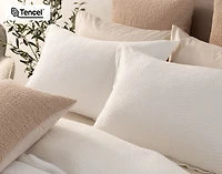 Nuala Duvet Cover, TENCEL Lyocell, Geometric, White,